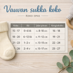 Vauvan sukka koko